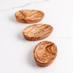 Handmade Olive Wood Soap Dish, Oval - Image 2