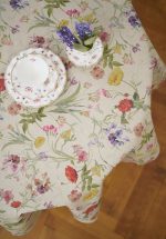 Round Tablecloth, Cotton-Linen mix, printed | Blossom - Image 5