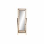 Wall mirror DKD Home Decor 54 x 4,5 x 150 cm Natural Brown wicker Bali - Image 2