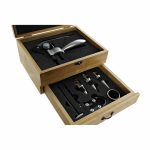 Set of Wine Accessories DKD Home Decor Bamboo Stainless steel Light - Image 5