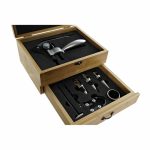 Set of Wine Accessories DKD Home Decor Bamboo Stainless steel Light - Image 6