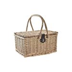 Basket DKD Home Decor wicker Picnic Ceramic Natural Blue Polyester - Image 8