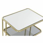 Side table DKD Home Decor 40 x 31 x 61 cm Mirror Crystal Golden Metal - Image 8