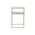 Side table DKD Home Decor 40 x 31 x 61 cm Mirror Crystal Golden Metal - Image 4