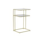 Side table DKD Home Decor 40 x 31 x 61 cm Mirror Crystal Golden Metal - Image 2
