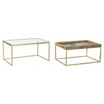 Set of 2 tables DKD Home Decor Golden Natural Wood Metal Crystal 90 x - Image 9