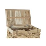 Set of decorative boxes DKD Home Decor Multicolour Natural Wood Metal - Image 3