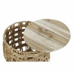 Basket set DKD Home Decor Wood Rushes (44 x 44 x 44 cm) (2 Pieces) - Image 3
