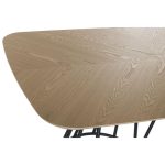 Dining Table DKD Home Decor Natural Black Metal 180 x 100 x 76 cm MDF - Image 2