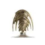 Vase DKD Home Decor Crystal Beige Golden Aluminium (33 x 15 x 58 cm) - Image 2