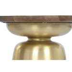 Centre Table DKD Home Decor Steel Mango wood (80 x 80 x 38 cm) - Image 3