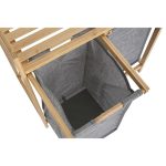 Laundry basket DKD Home Decor 64 x 33 x 73 cm Grey White (2 Units) - Image 5