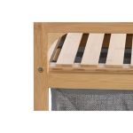 Laundry basket DKD Home Decor 64 x 33 x 73 cm Grey White (2 Units) - Image 4