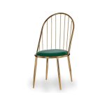 Chair Golden Green Bars Polyester Iron (48 x 95,5 x 48 cm)