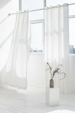 Snow White linen curtain with grommets - Image 3