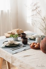 Natural light linen tablecloth - Image 8