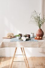 Natural light linen tablecloth - Image 6