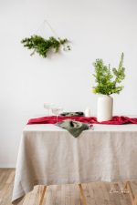 Natural light linen tablecloth - Image 10