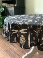Round Tablecloth, 100% Cotton, Printed | Seeds Carbon - Image 3