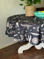 Round Tablecloth, 100% Cotton, Printed | Seeds Carbon - Image 2