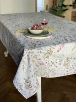 Rectangular Tablecloth, Linen-Cotton Mix, Printed | Aitana
