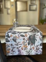 Table Runner, 100% Cotton, Printed | Natural Bouquet