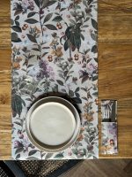 Table Runner, 100% Cotton, Printed | Natural Bouquet - Image 7