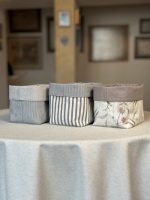 Cloth Basket, h=20cm, Recycled Cotton, Printed | Nord 1 - Image 3