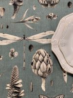 Round Tablecloth, 100% Cotton, Printed | Seeds Aqua - Image 3