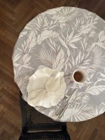 Round Tablecloth, different sizes, 100% cotton, printed | Tropic Grey - Image 3