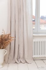 Natural Light linen curtain panel with rod pocket - Image 4