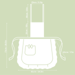 Ladies Apron with Ruffles, 100% Cotton, Printed | Pirode June - Image 6