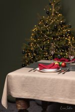 Natural light linen tablecloth - Image 12