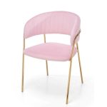 Chair Pink Golden Polyester Iron (49 x 80,5 x 53 cm) - Image 3