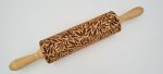 Engraved Rolling Pin Natural Wood Folk Kitchen Pins Handmade - Hiro - Image 3