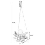 Hanging lamp Aeroplane small green-natural - Image 2