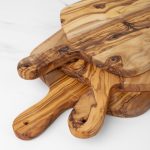 Olive Wood Rectangle Cutting Board with Handle, Handmade - Image 4