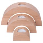 Alder Wooden Candlestick Set - Image 2