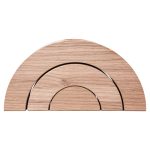 Wooden Candlesticks Semicircular Oak - Image 4