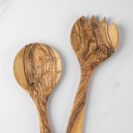 Handmade Olive Wood Salad Serving Set – 2-Piece Fork and Spoon - Image 2