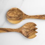 Handmade Olive Wood Salad Serving Set – 2-Piece Fork and Spoon - Image 5