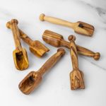 Mini Wooden Scoop - Handmade from Olive Wood