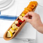 Olive Wood Cracker Tray – Long, Slim & Handmade - Image 3