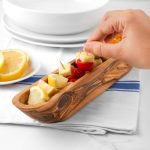 Olive Wood Cracker Tray – Long, Slim & Handmade - Image 4