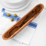 Olive Wood Cracker Tray – Long, Slim & Handmade - Image 5