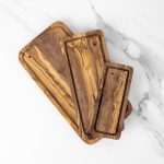 Eco-Friendly Olive Wood Rectangle Board with Juice Groove - Image 3