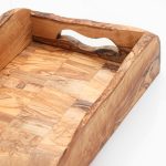 Handmade Olive Wood Rectangular Tray with Handles – Serving Board - Image 4