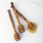 Handmade Olive Wood Honey Dipper | Eco-Friendly Honey Drizzler - Image 2