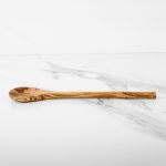 Handmade Olive Wood Round Stirring Spoon, 11.8" - Image 3