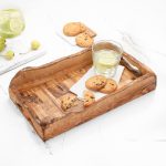 Handmade Olive Wood Rectangular Tray with Handles – Serving Board - Image 2